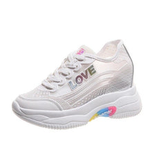 Load image into Gallery viewer, GOODRSSON Women Height Increasing Shoes Lace Up Hollow Out Breathable New Fashion Non-Slip Comfortable Solid Female Casual Shoes