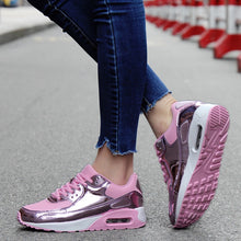 Load image into Gallery viewer, GOODRSSON air cushion solid lace-up flat Outdoor casual shoes breathable Sweat-Absorbant Anti-Odor light women shoes zapatillas