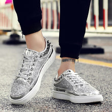 Load image into Gallery viewer, GOODRSSON Casual Shoes Women Shine Vamp Lace Up Breathable New Fashion Rivet Heel Tide Comfortable  Casual Footwear Female Solid