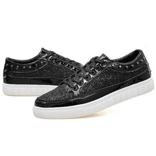 Load image into Gallery viewer, GOODRSSON Casual Shoes Women Shine Vamp Lace Up Breathable New Fashion Rivet Heel Tide Comfortable  Casual Footwear Female Solid